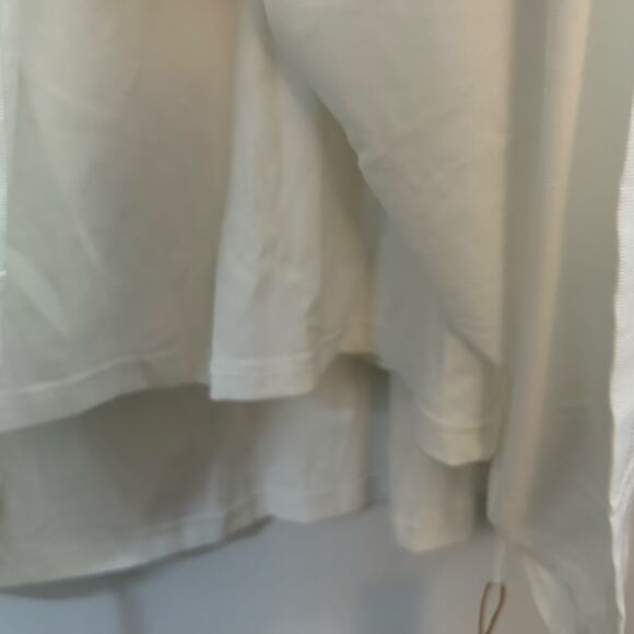 OGL Women's Flowy Criss Cross Off Shoulder Midi Brami Dress Pure White L New - Picture 5 of 8